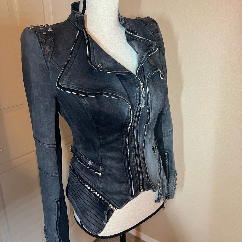 Studded Black Women's Jacket - Picture 10 of 16
